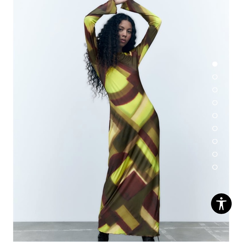 NWT Zara printed dress yellow